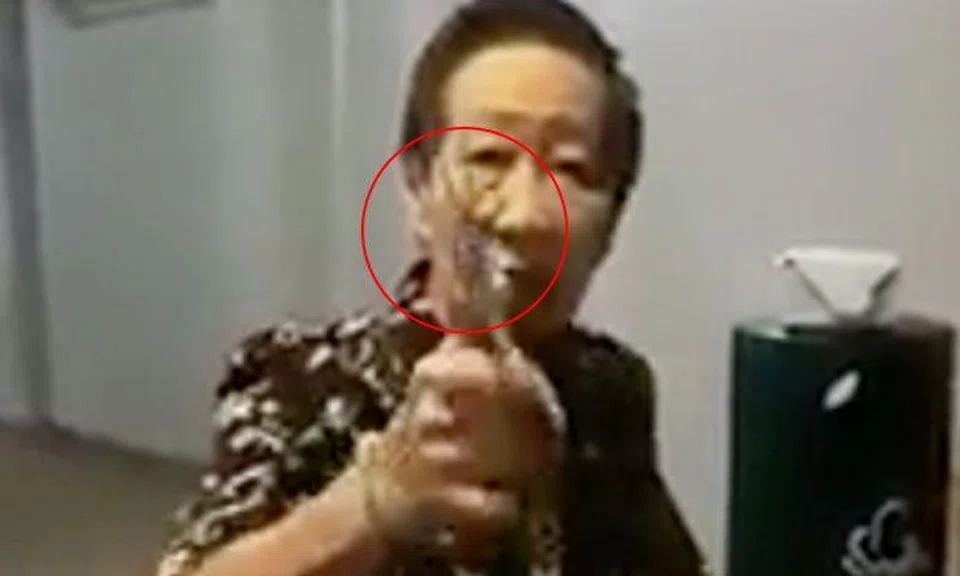 What happened? Auntie waves scissors and threatens to snip off neighbour's penis