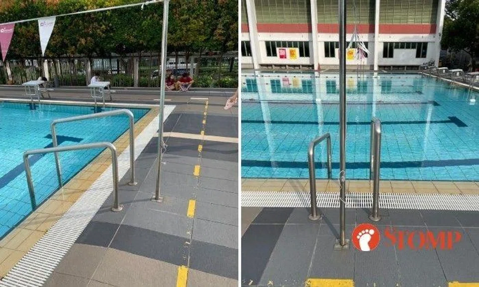 Stomper: "It is a potential hazard. If you are not careful, once you come out of the swimming pool, you could hit the metal pole."