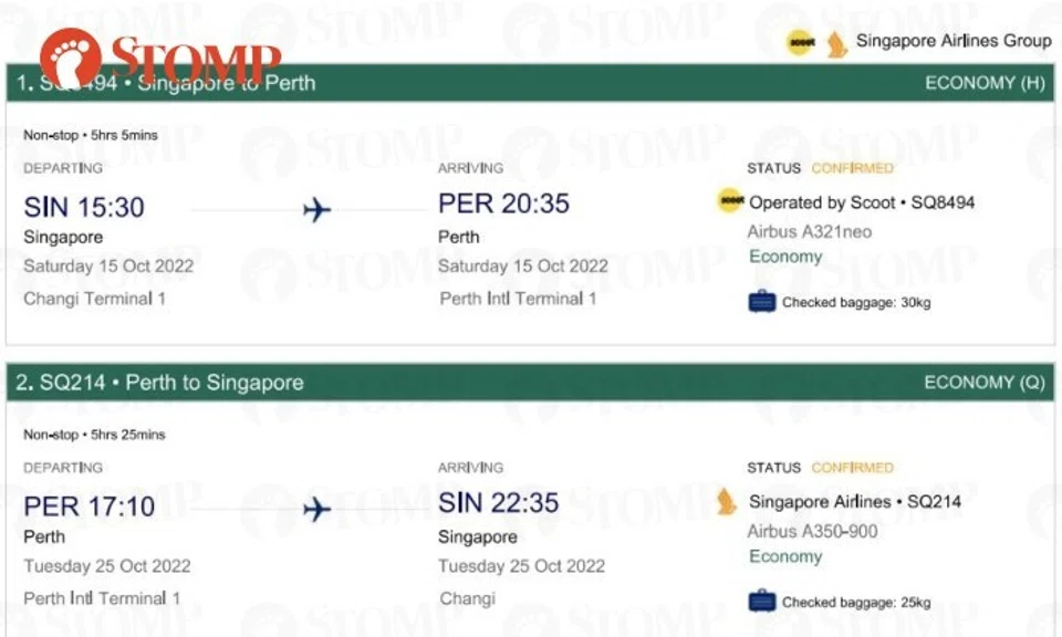 "I felt cheated as one would not expect to fly budget when the booking is done via Singapore Airlines," said Stomper Jeslyn.
