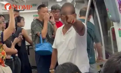 'Angry racist' on MRT train