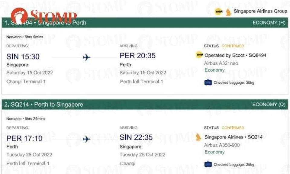 "I felt cheated as one would not expect to fly budget when the booking is done via Singapore Airlines," said Stomper Jeslyn.