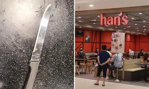 Woman took knife from table at Novena eatery and tried to rob patron