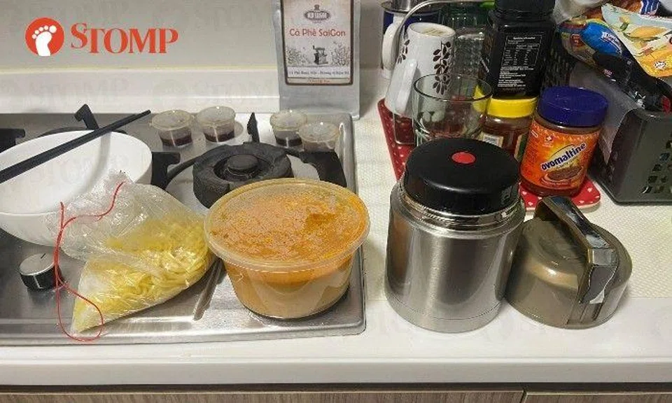 A Hougang food stall rejected a customer's container and charged 50 cents each for its own containers.