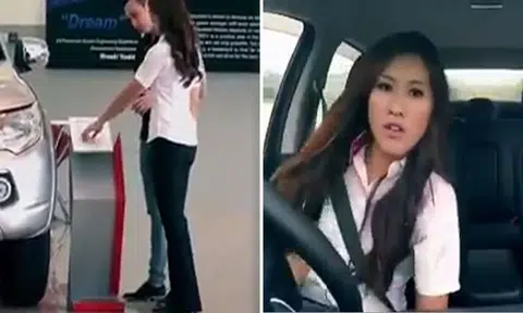 Car salesgirl gets looked down upon, hit on by men -- but leaves them screaming with her driving skills