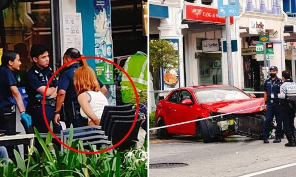 Chinese-language news outlet Shin Min Daily News reported that the accident happened near 81 Tanjong Pagar Road. Photos: Shin Min Daily News
