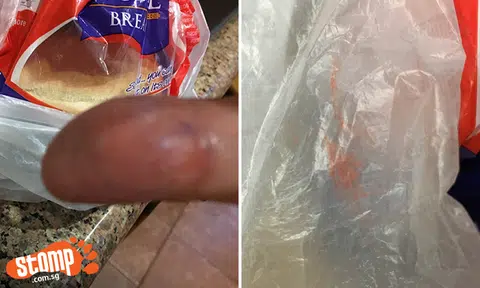 Will you dare to eat this bread after finding your fingers stained from colours on the packaging?