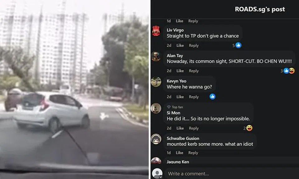 Driver shows anything is possible by turning into oncoming traffic, commenters react