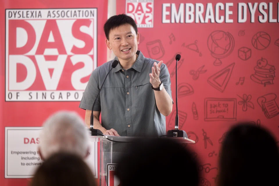 Transport Minister Chee Hong Tat speaking at the opening of the Dyslexia Association of Singapore's second-largest learning centre, in Toa Payoh on Feb 22.