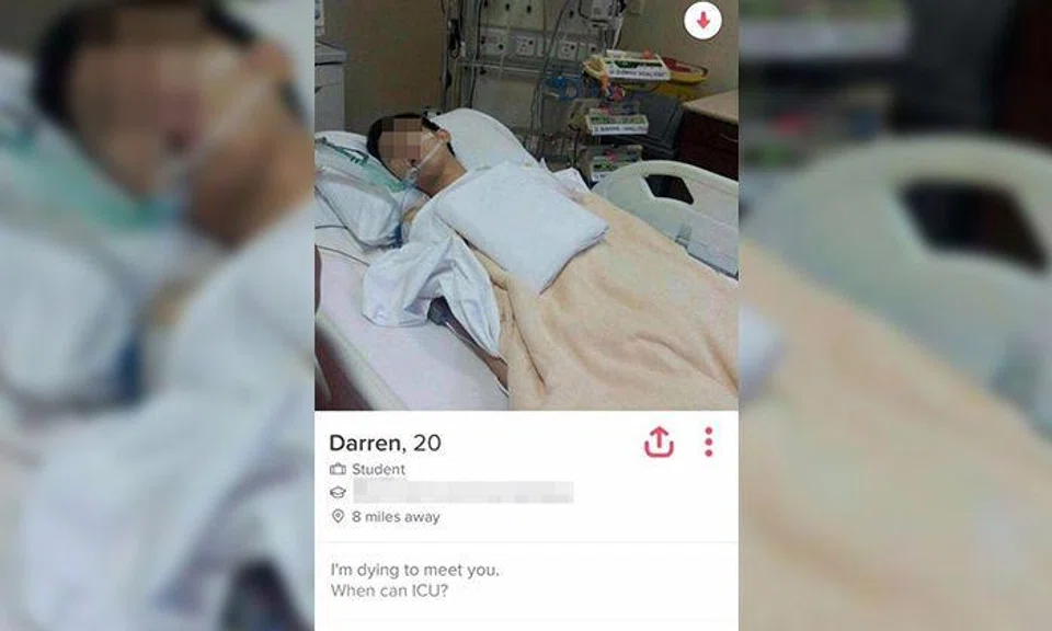  Malaysian man uses photo of himself hospitalised for Tinder profile, rubs off netizens the wrong way