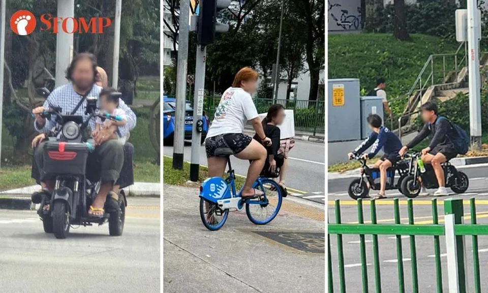 PMA user seen holding baby while crossing road