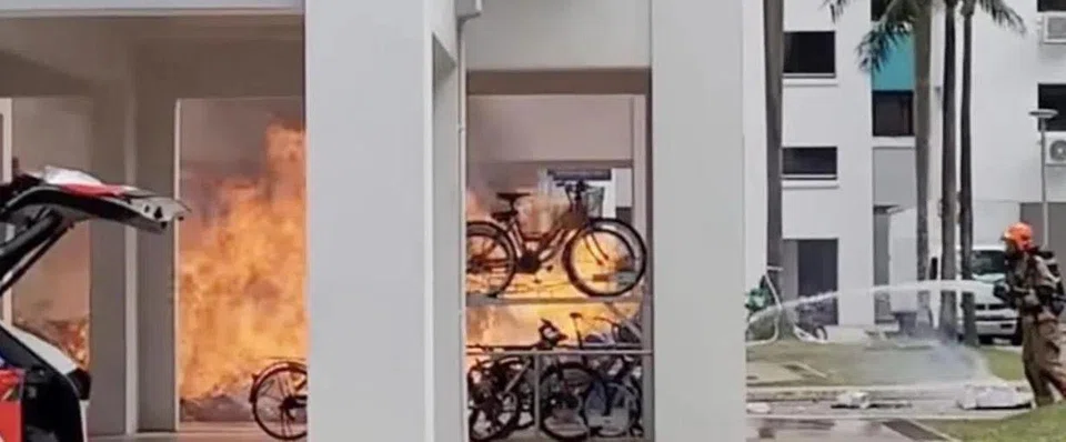 A resident saw smoke coming out of the recycling bin before its content was dumped into the truck.