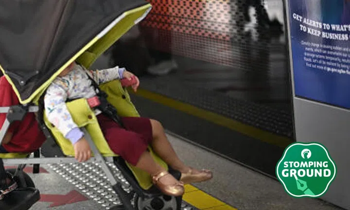 woman tells crying toddler on train to be quiet