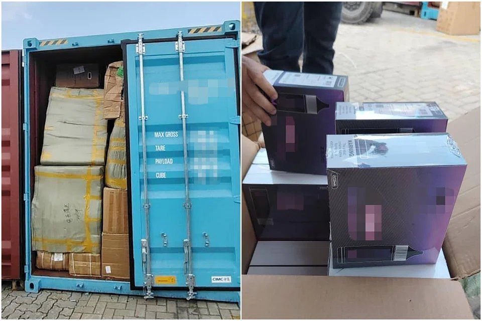 The shipment was to be collected by a Malaysian consignee, based on a shipping manifest ST saw. PHOTOS: ST READER