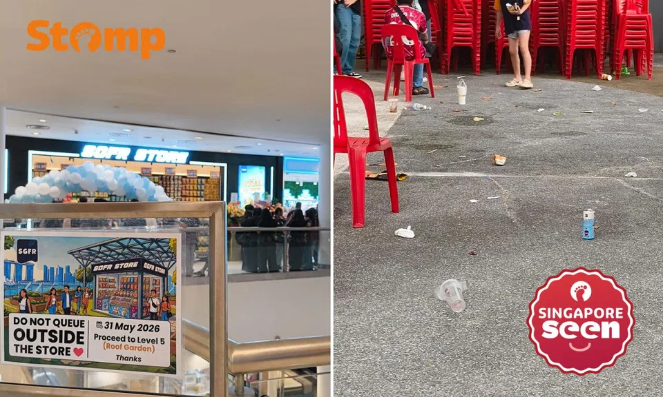 Littering after opening of The SGFR Store at Lot One Shoppers’ Mall