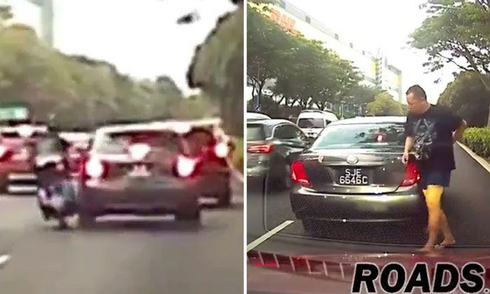Driver who sideswipes biker after lane change on KPE seems more concerned about car than rider