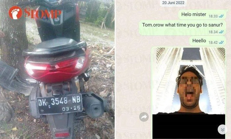 Stomper Yu Chan said that Shariq paid her 270,000 rupiah (S$25) to rent the bike from June 19 to 21 in Nusa Penida, a small island south-east of mainland Bali.