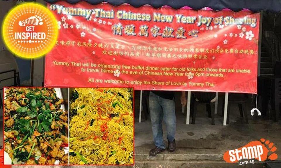 Wow! Lady boss of Thai restaurant at Bedok offers free buffet dinner on eve of CNY