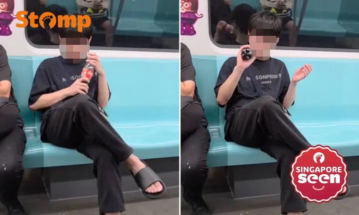 Commuter reports teen for drinking on MRT