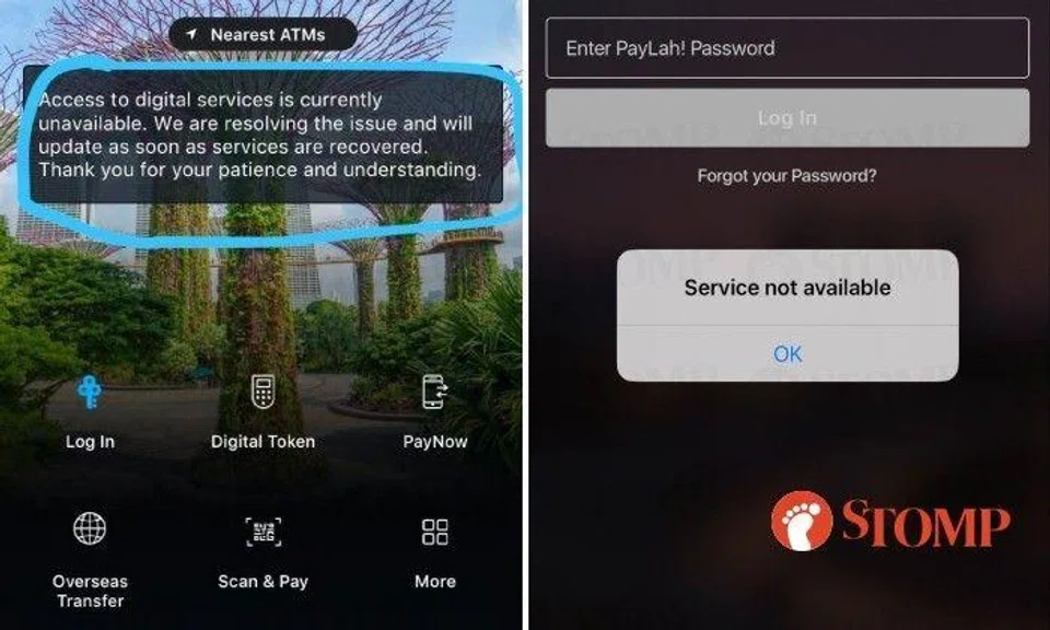 Man forced to look for cash when he can't use PayLah! to pay for meal due to DBS outage