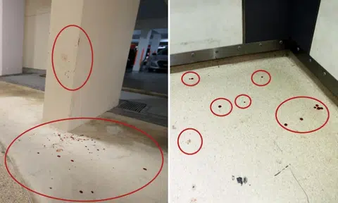Void deck, wall and lift splattered with blood in Punggol block after fight lands man in hospital
