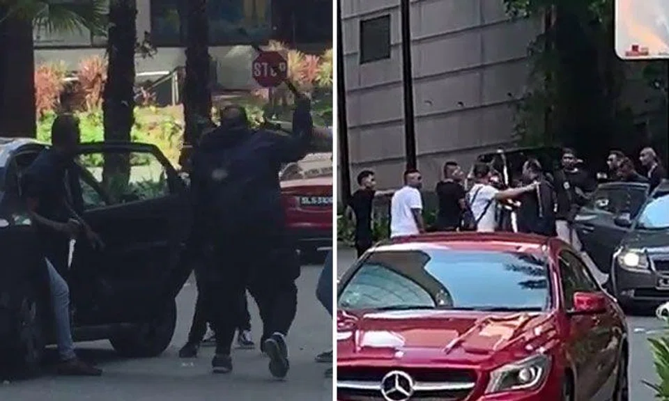 5 men arrested for rioting with deadly weapon at Orchard Road