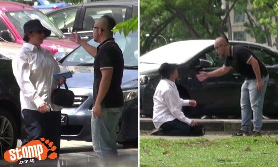 What would you do if you see a 'saman aunty' getting threatened in public?