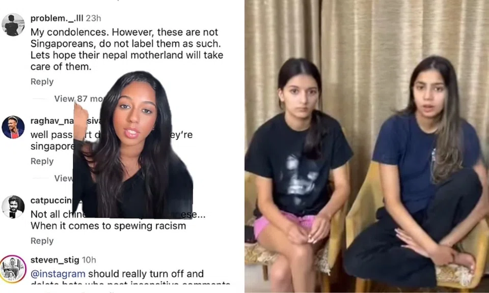 daughters parents Nepal floods racist comments missing Singaporeans netizens