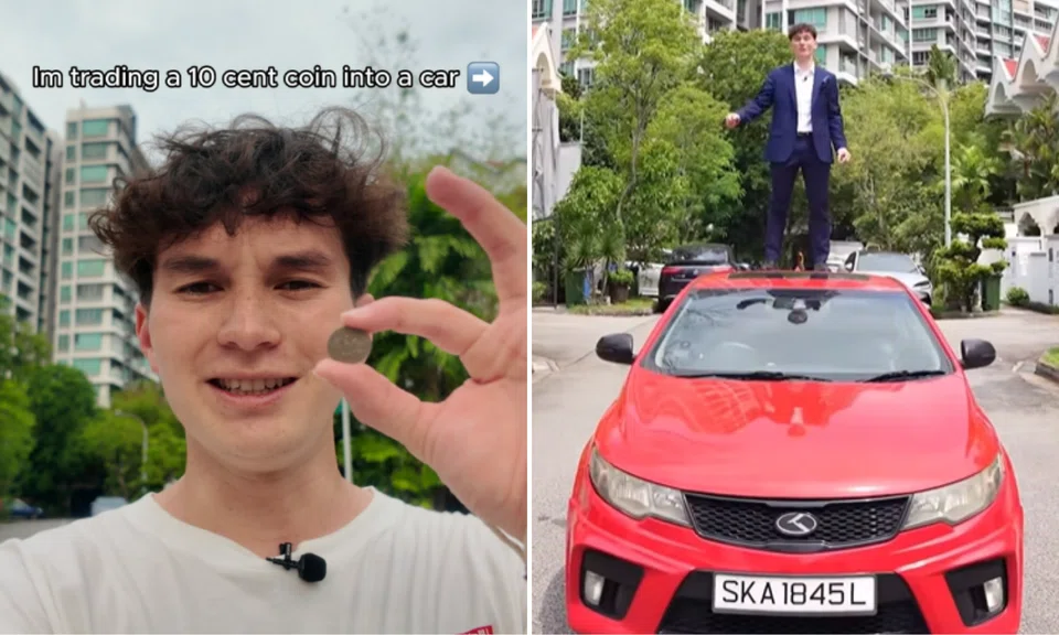 The influencer is now giving away the car he traded up from a 10-cent coin.