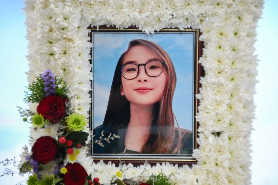 Miss Queenie Leong was on her way home from a birthday party in Bedok when the private-hire car she was in crashed into a public bus. ST PHOTO: SHINTARO TAY