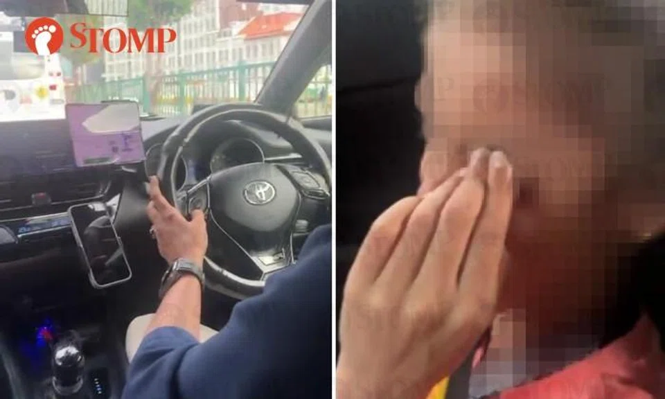 PHV driver unhappy with woman speaking on phone in car, turns up music so loud until her daughter cries