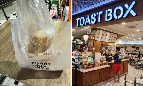 toast box employees throw away trays of buns