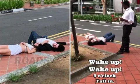 Man tries to wake up couple who are 'knocked out drunk' on pavement at North Canal Road
