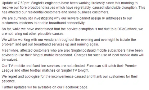Solutions offered by Singtel not reliable for home business, says woman affected by internet outage