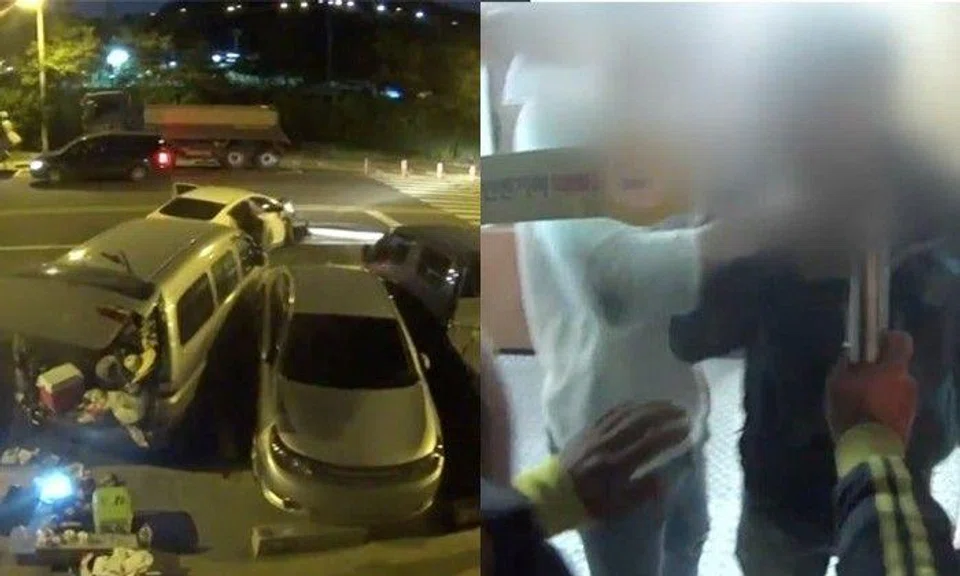 Teen driving illegally tries to escape and causes chaos after getting into accident