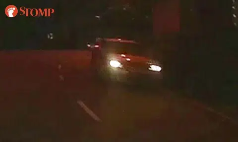 Driver goes against traffic along Gateway Drive at night