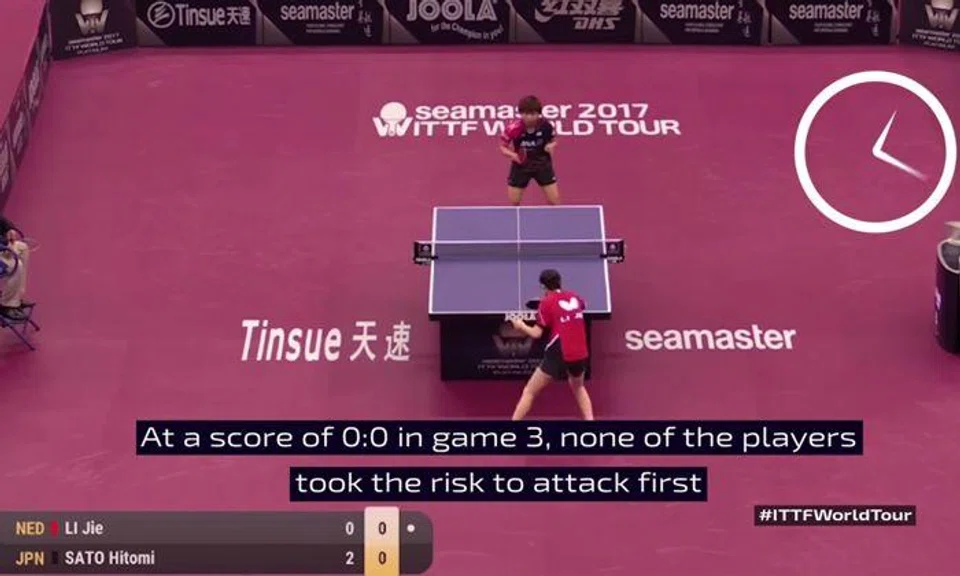 Source: SCREENGRAB FROM VIDEO/ INTERNATIONAL TABLE TENNIS FEDERATION