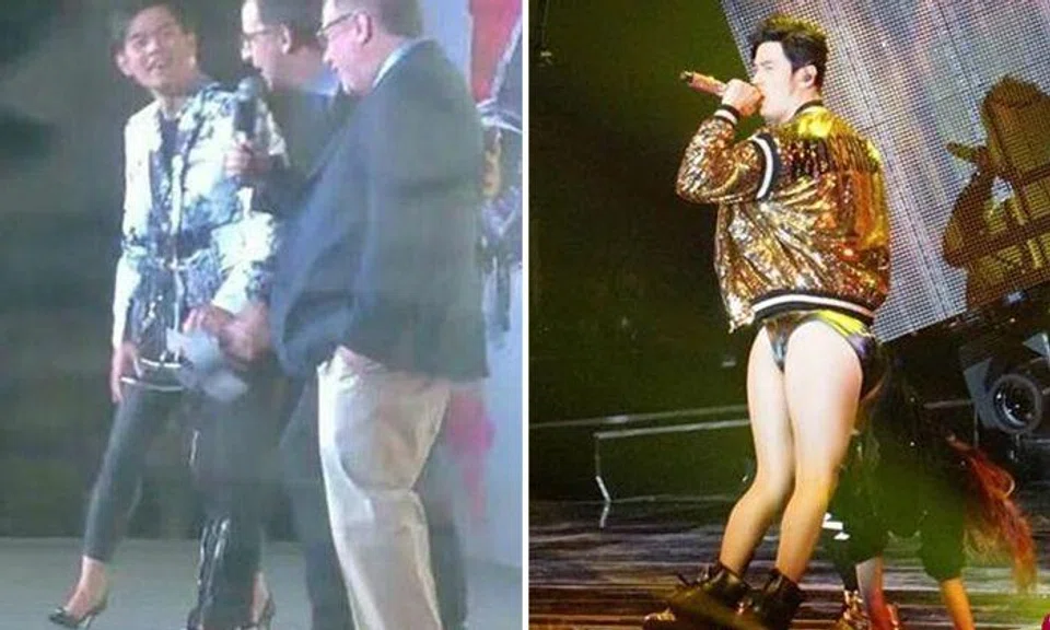 Netizens puzzled over bizarre photos of Jay Chou -- and his lengthy legs?