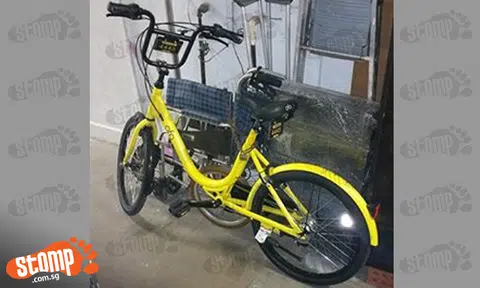 Win liao: Kitchener Rd HDB resident chains up shared ofo bike outside flat