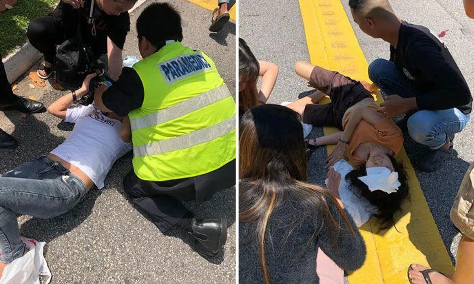 Cabby arrested after colliding into pedestrians outside Jurong Point, 2 women taken to hospital