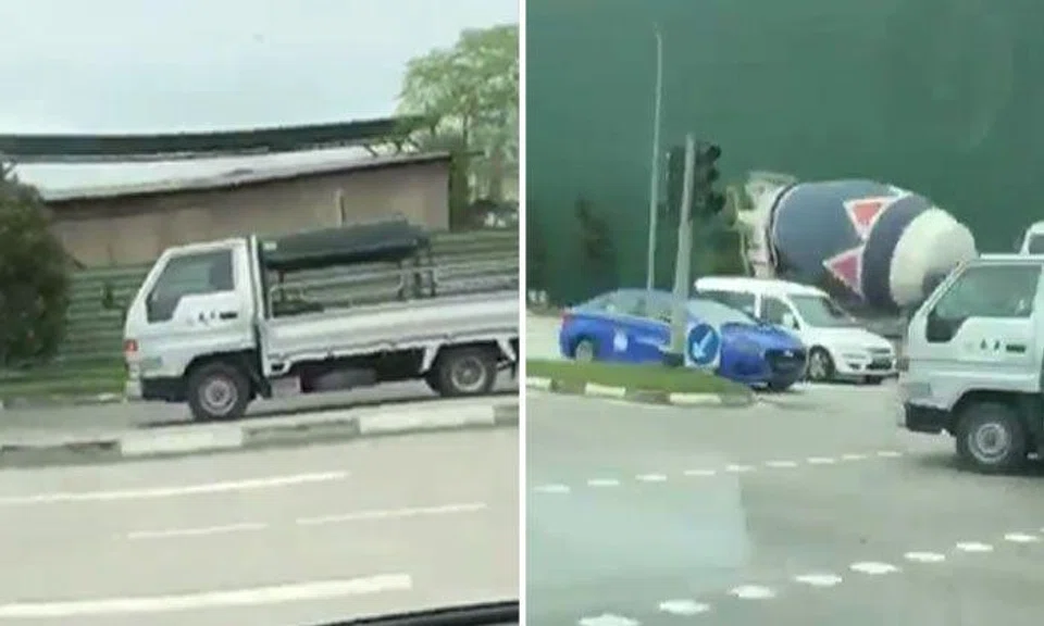 How lorry driver corrected his mistake after driving on wrong side of the road is just as bad