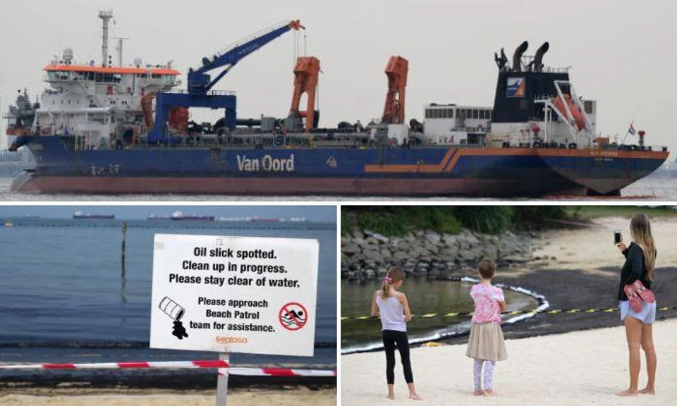 A large section of the beachfront in East Coast Park will be closed until further notice to the public amid clean-up efforts in the aftermath of an oil spill resulting from a ship incident in Pasir Panjang Terminal.