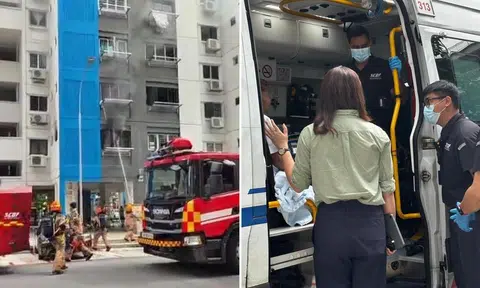 Yishun resident unwell after kitchen fire likely caused by unattended cooking, taken to hospital