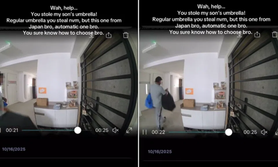 Lazada delivery man caught on CCTV taking item left at doorstep