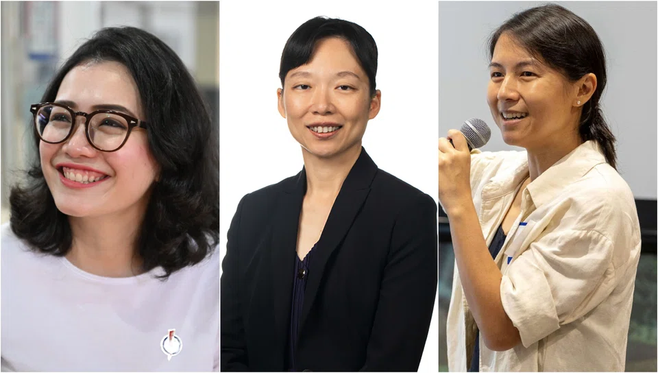 (From left) Madam Hazlina Abdul Halim, Ms Jasmin Lau and Ms Goh Hanyan.