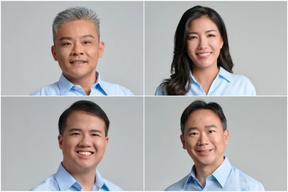 The four candidates set to make their electoral debut on May 3 are (clockwise from top left) Mr Jimmy Tan, Ms Alexis Dang Pei Yuan, Dr Ong Lue Ping and Mr Andre Low.