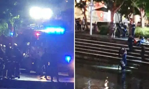 Several videos of the search were shared online.