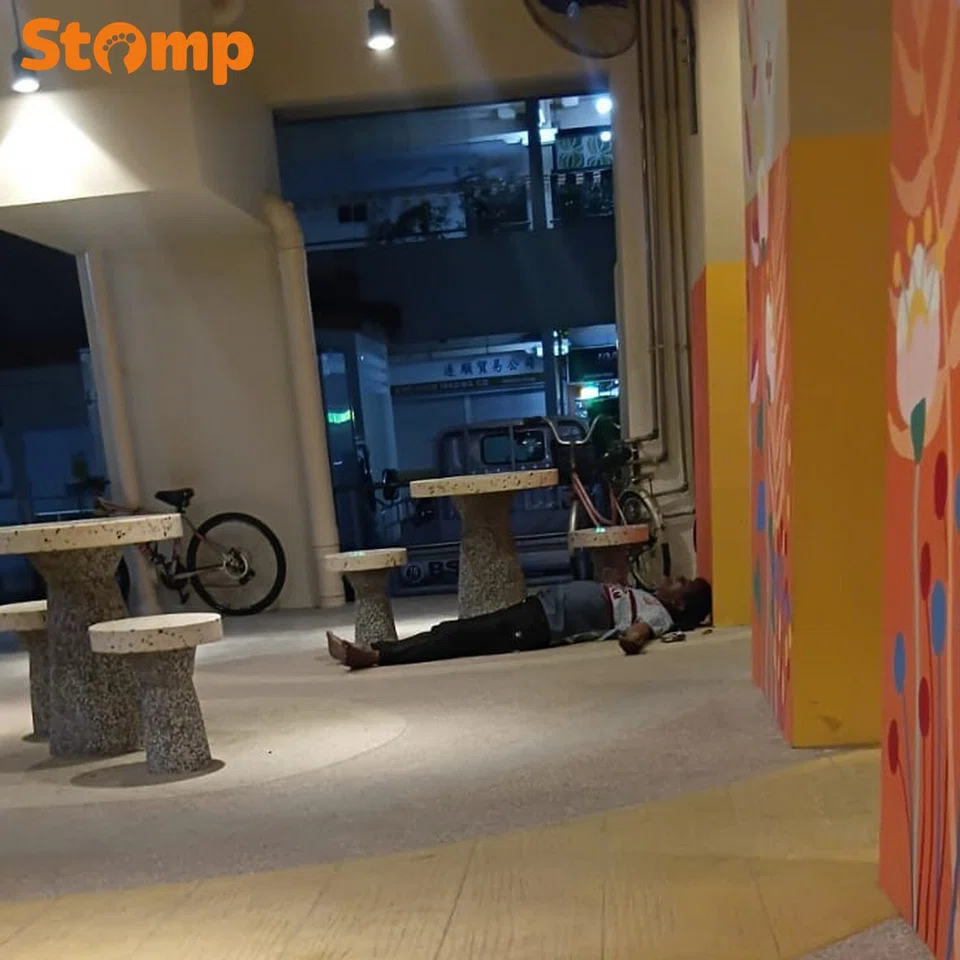 A French Road resident wants the police to stop a drunken man from repeatedly sleeping in the void deck.