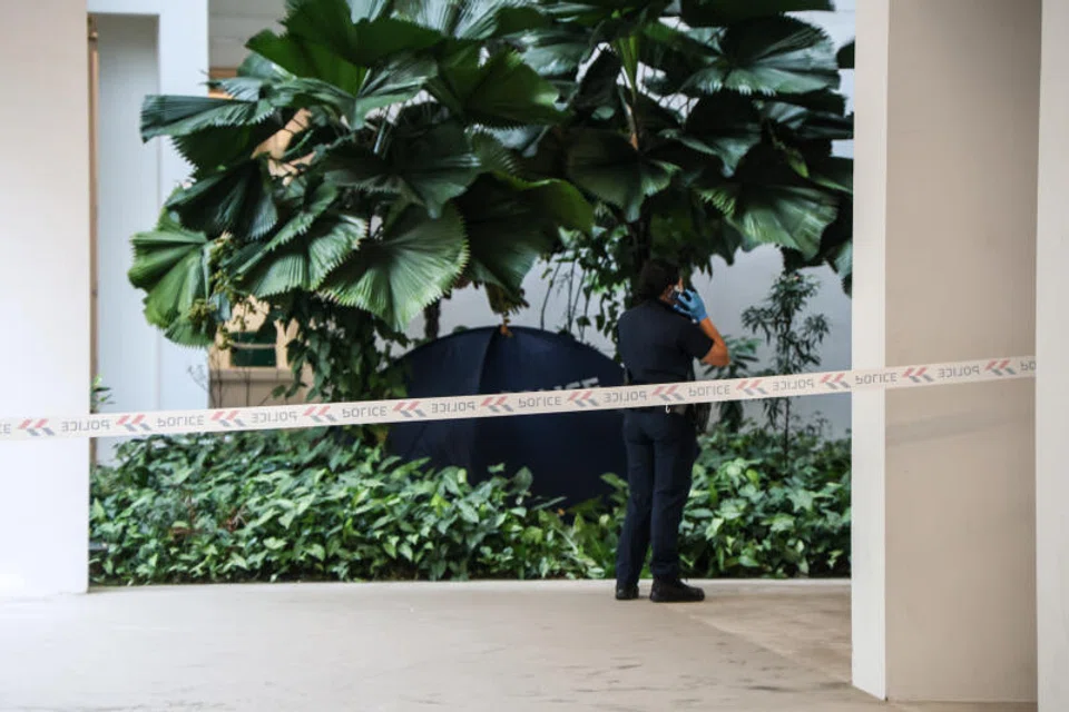  Blue police tent in Yishun