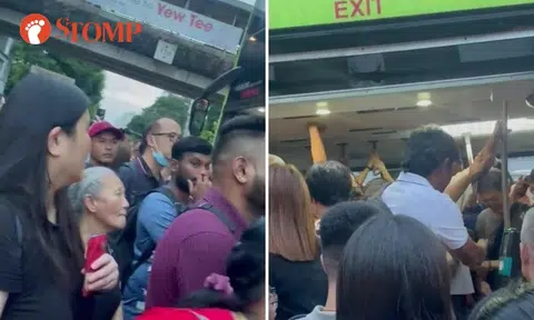Crowd try to board already full bus at Yew Tee during MRT disruption: 'People pushed like living hell'