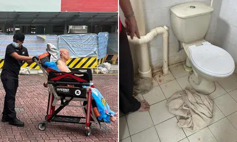87-year-old man's head stuck between 2 water pipes for 18 hours after fall in toilet